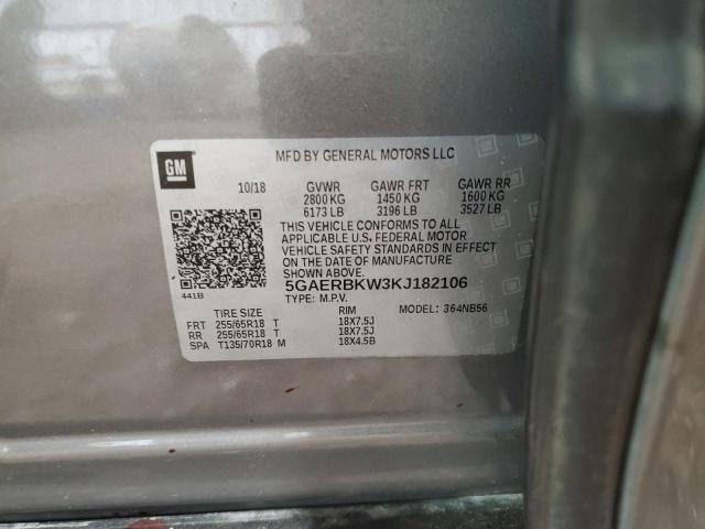 5GAERBKW3KJ182106 - 2019 BUICK ENCLAVE ESSENCE 灰色 照片 13