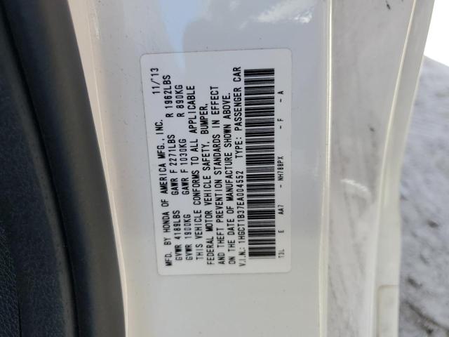 1HGCT1B37EA004552 - 2014 HONDA ACCORD LX-S WHITE photo 12