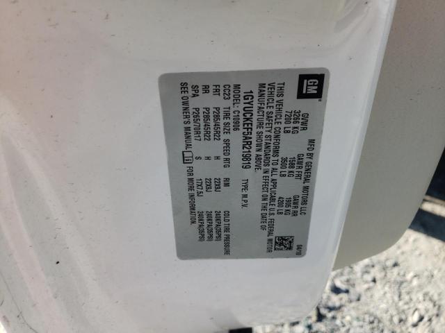 1GYUCKEF5AR219819 - 2010 CADILLAC ESCALADE ESV PLATINUM Ağ foto 12