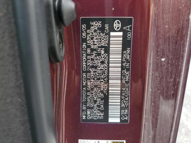 JTKDE167660084629 - 2006 TOYOTA SCION TC 紫色 照片 12