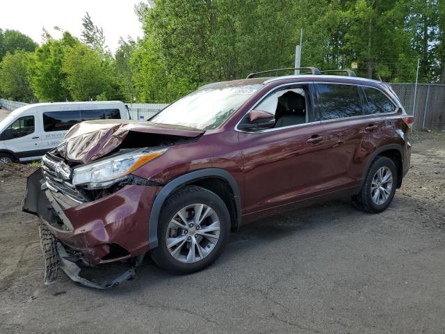 5TDJKRFH4FS085334 - 2015 TOYOTA HIGHLANDER XLE BURGUNDY photo 1