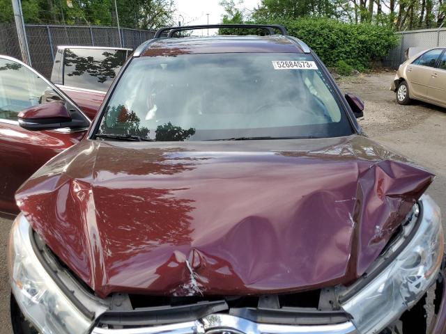 5TDJKRFH4FS085334 - 2015 TOYOTA HIGHLANDER XLE BURGUNDY photo 12