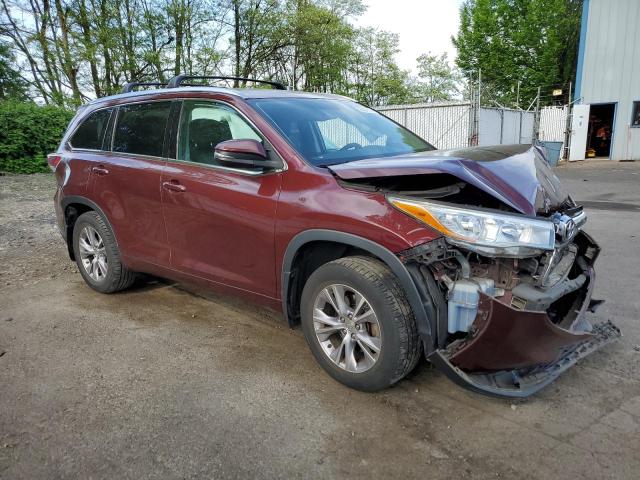 5TDJKRFH4FS085334 - 2015 TOYOTA HIGHLANDER XLE BURGUNDY photo 4