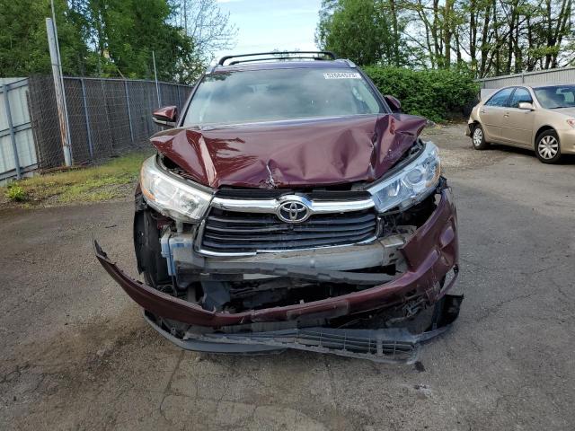 5TDJKRFH4FS085334 - 2015 TOYOTA HIGHLANDER XLE BURGUNDY photo 5