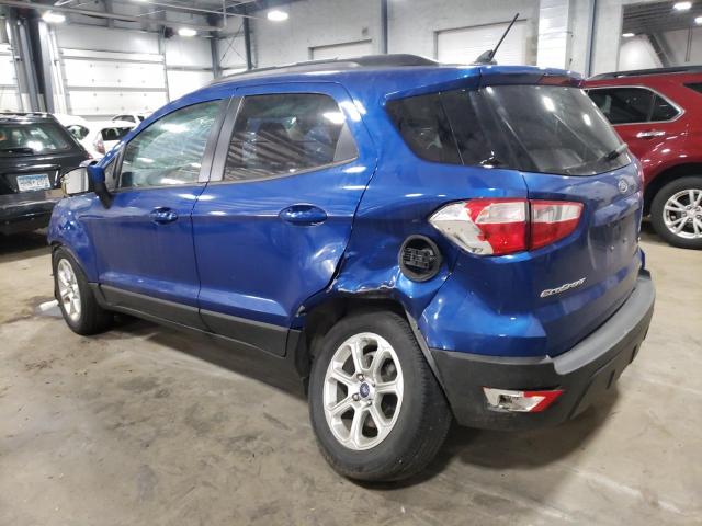 MAJ3P1TEXJC161323 - 2018 FORD ECOSPORT SE BLUE photo 2