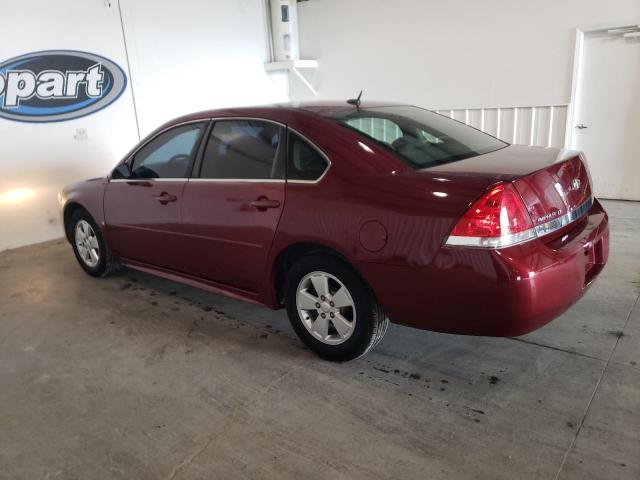 2G1WT57K591295824 - 2009 CHEVROLET IMPALA 1LT MAROON photo 2