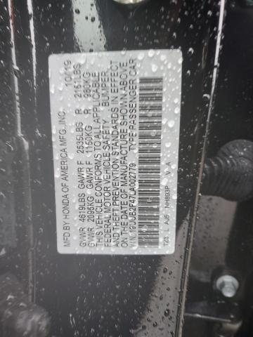 19UUB2F47LA002779 - 2020 ACURA TLX TECHNOLOGY BLACK photo 12