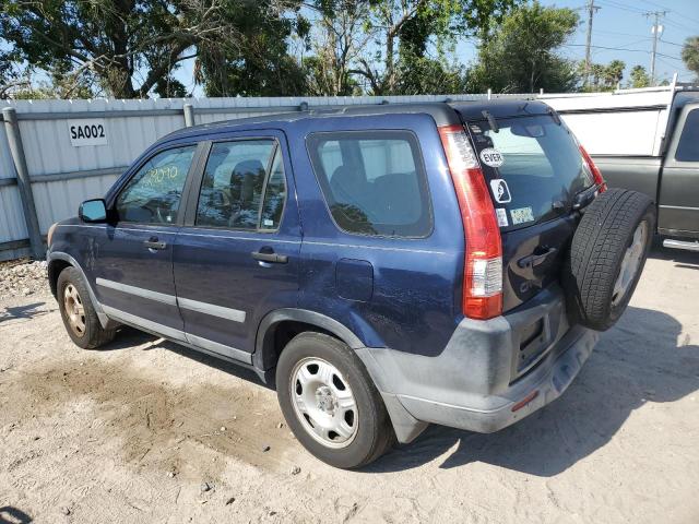 SHSRD68536U407523 - 2006 HONDA CR-V LX BLUE photo 2