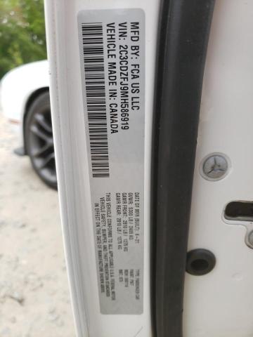 2C3CDZFJ9MH586919 - 2021 DODGE CHALLENGER R/T SCAT PACK WHITE photo 12