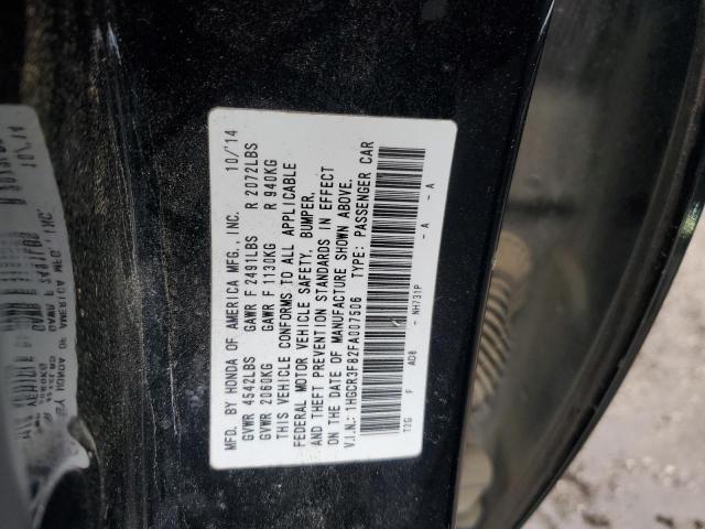 1HGCR3F82FA007506 - 2015 HONDA ACCORD EXL BLACK photo 12