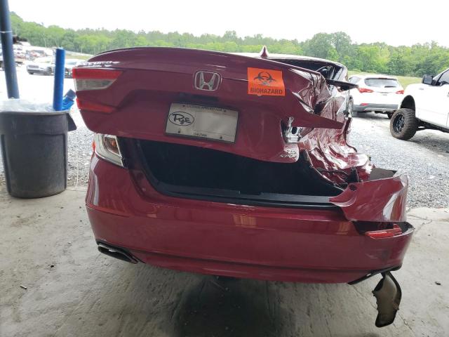 1HGCV2F37LA025814 - 2020 HONDA ACCORD SPORT RED photo 6