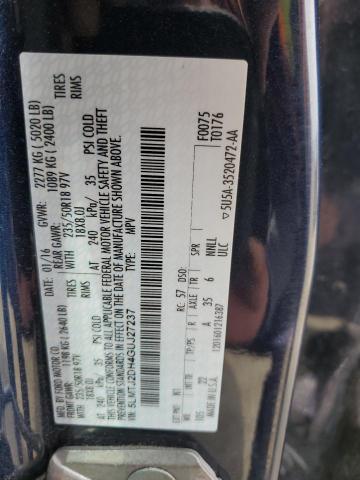 5LMTJ2DH4GUJ27237 - 2016 LINCOLN MKC SELECT Կապույտ լուսանկար 14