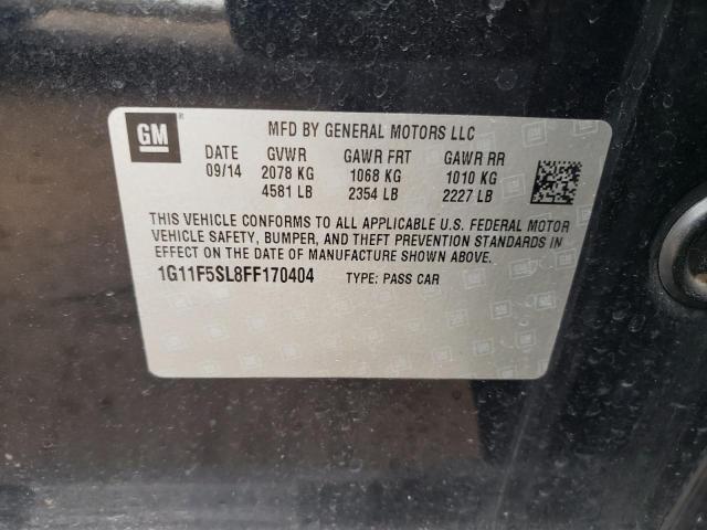 1G11F5SL8FF170404 - 2015 CHEVROLET MALIBU LTZ შავი ფოტო 12