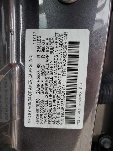 19UUB2F66JA012475 - 2018 ACURA TLX TECH+A ნაცრისფერი ფოტო 12