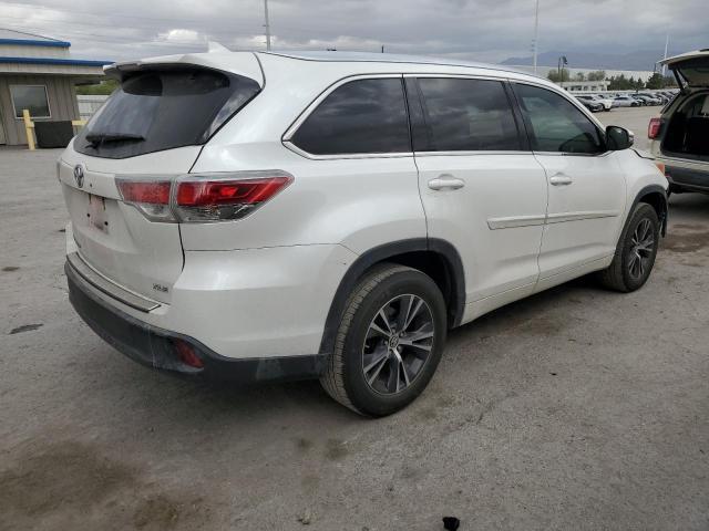 5TDKKRFH9GS151205 - 2016 TOYOTA HIGHLANDER XLE WHITE photo 3