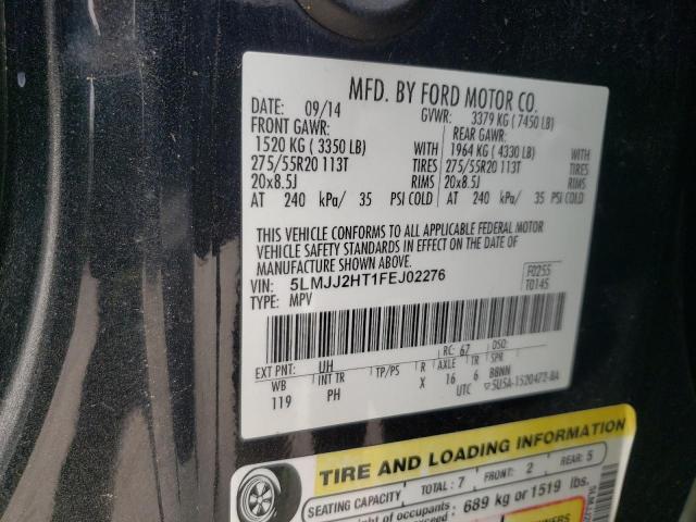 5LMJJ2HT1FEJ02276 - 2015 LINCOLN NAVIGATOR შავი ფოტო 13