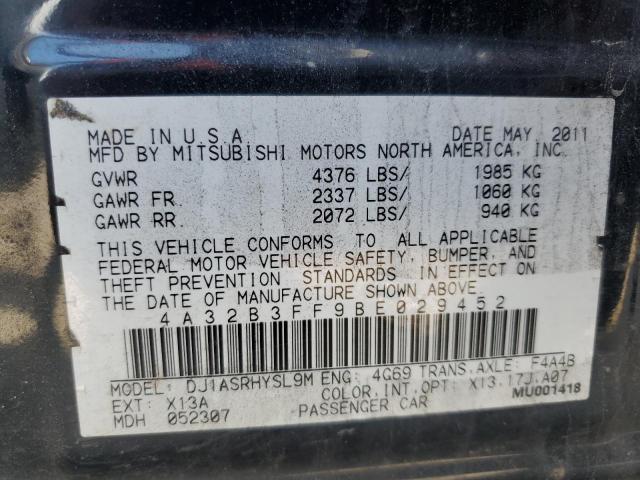 4A32B3FF9BE029452 - 2011 MITSUBISHI GALANT ES BLACK photo 13