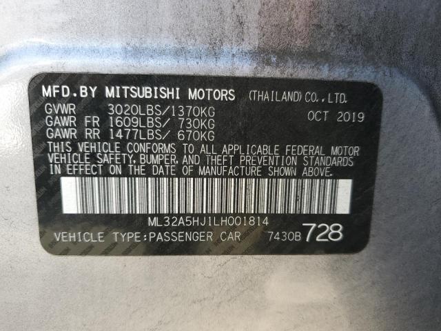 ML32A5HJ1LH001814 - 2020 MITSUBISHI MIRAGE LE SILVER photo 13