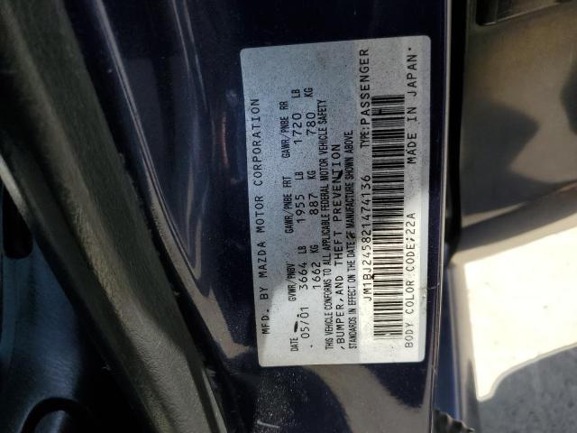 JM1BJ245821474136 - 2002 MAZDA PROTEGE PR5 蓝色 照片 12
