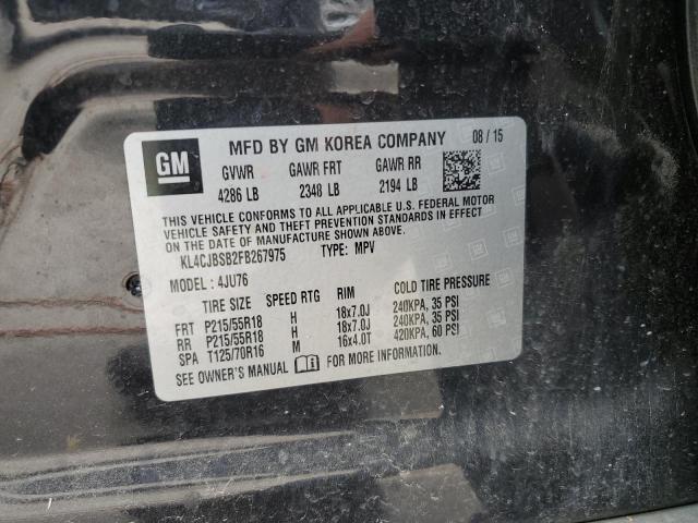 KL4CJBSB2FB267975 - 2015 BUICK ENCORE CONVENIENCE 黑色 照片 14