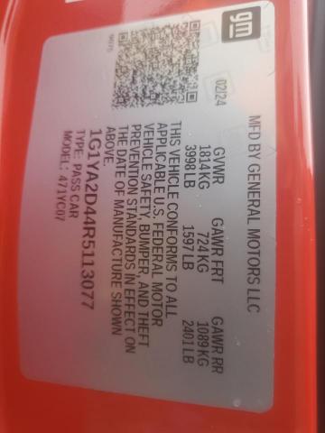 1G1YA2D44R5113077 - 2024 CHEVROLET CORVETTE STINGRAY 1LT RED photo 12