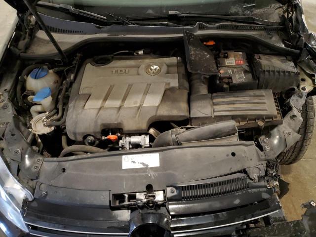 3VWPL7AJXCM702086 - 2012 VOLKSWAGEN JETTA TDI BLACK photo 12