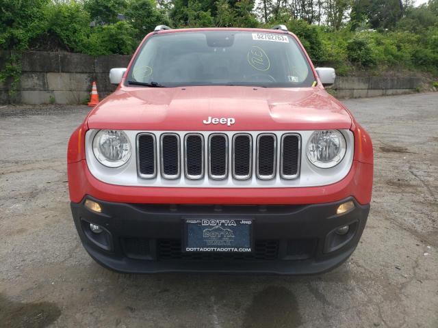 ZACCJBDT6GPD64924 - 2016 JEEP RENEGADE LIMITED RED photo 5