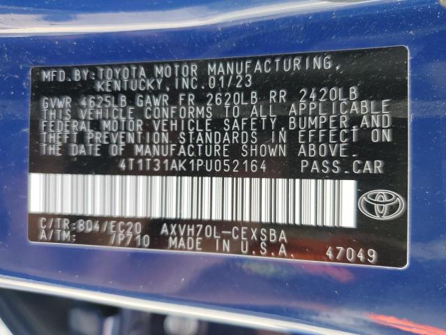 4T1T31AK1PU052164 - 2023 TOYOTA CAMRY SE NIGHT SHADE BLUE photo 12