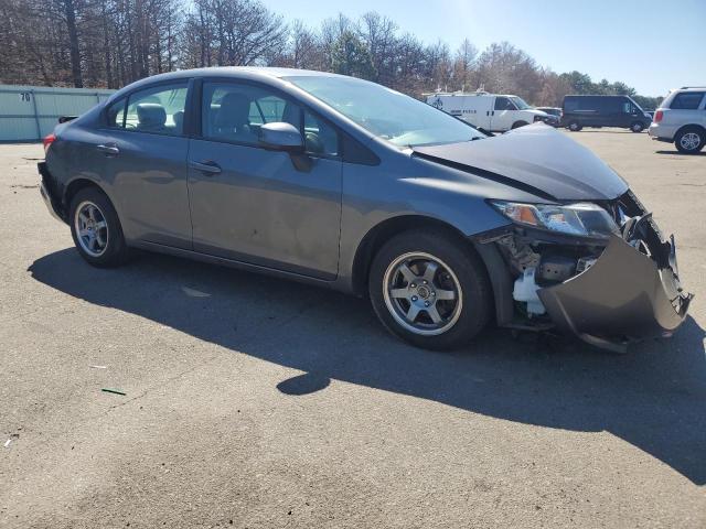 19XFB2F54DE204185 - 2013 HONDA CIVIC LX GRAY photo 4