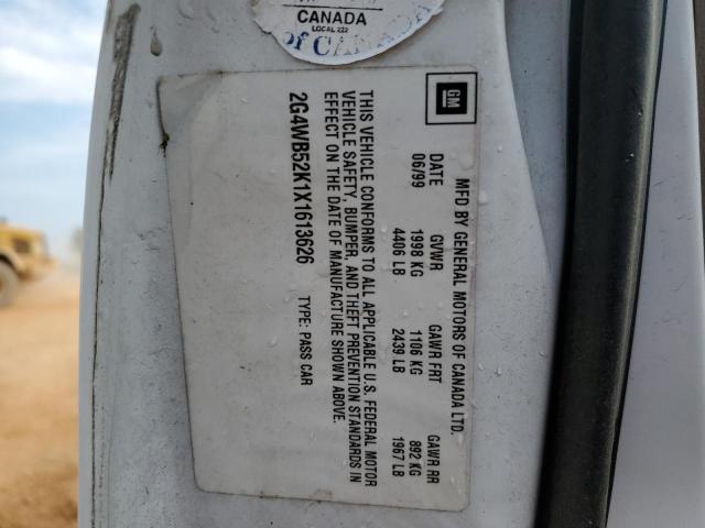 2G4WB52K1X1613626 - 1999 BUICK REGAL LS 白色 照片 13