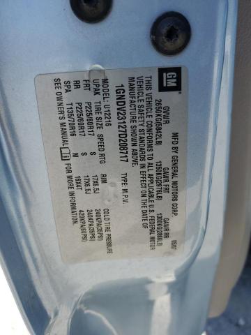1GNDV23127D208717 - 2007 CHEVROLET UPLANDER LS BLUE photo 13