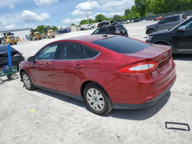 3FA6P0G70DR130915 - 2013 FORD FUSION S RED photo 2