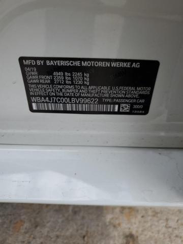 WBA4J7C00LBV99622 - 2020 BMW 440XI GRAN COUPE WHITE photo 12