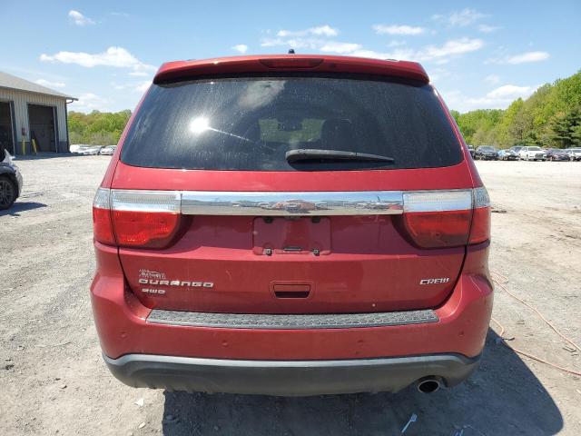 1D4RE4GGXBC630602 - 2011 DODGE DURANGO CREW RED photo 6