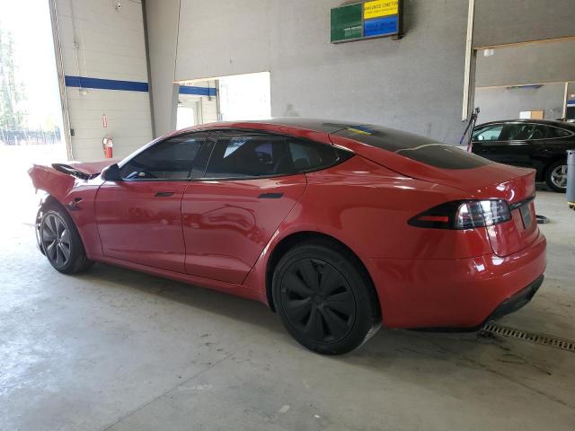 5YJSA1E53NF486764 - 2022 TESLA MODEL S 红色 照片 2