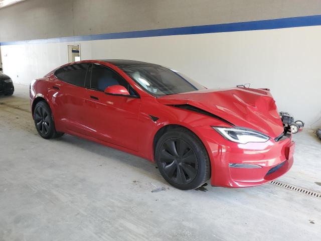 5YJSA1E53NF486764 - 2022 TESLA MODEL S 红色 照片 4