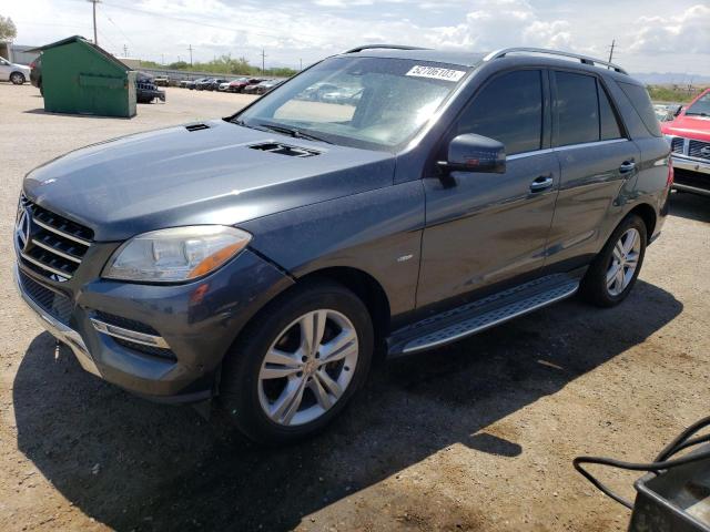 4JGDA5HB0CA067645 - 2012 MERCEDES-BENZ ML 350 4MATIC GRAY photo 1