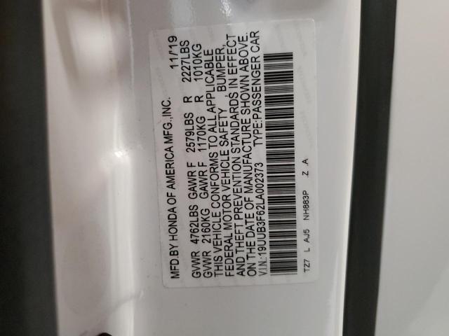 19UUB3F62LA002373 - 2020 ACURA TLX TECHNOLOGY 白色 照片 13