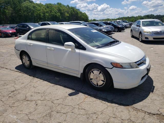 JHMFA36276S026995 - 2006 HONDA CIVIC HYBRID WHITE photo 4