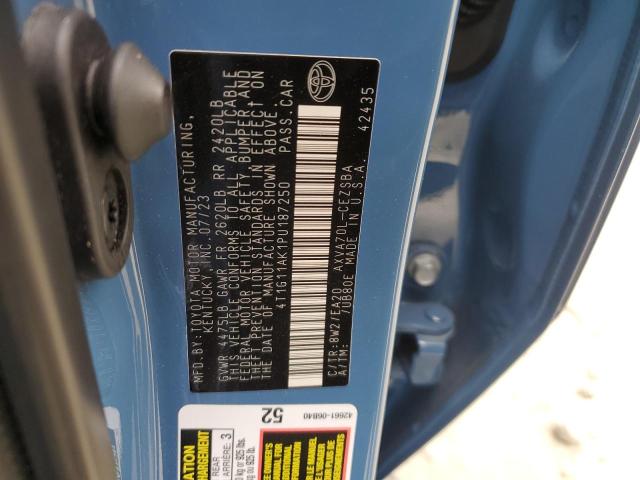 4T1G11AK1PU187250 - 2023 TOYOTA CAMRY SE NIGHT SHADE BLUE photo 12