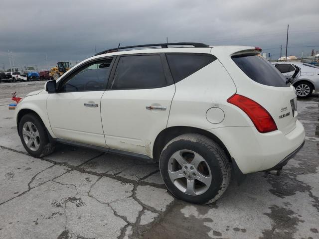 JN8AZ08W55W432014 - 2005 NISSAN MURANO SL WHITE photo 2