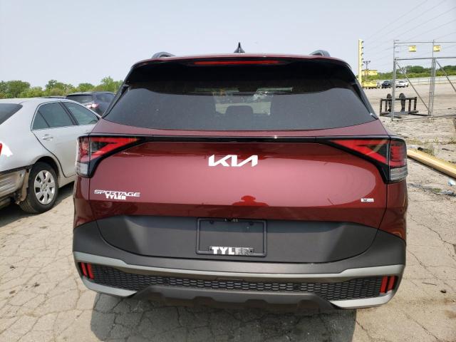 5XYK6CAF3PG070091 - 2023 KIA SPORTAGE X LINE BURGUNDY photo 6