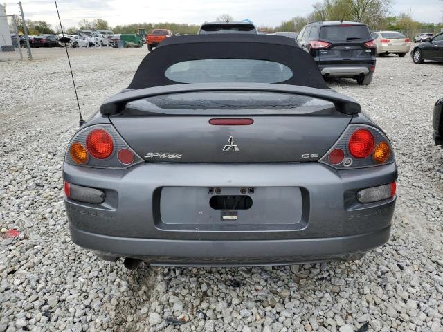 4A3AE45GX3E021543 - 2003 MITSUBISHI ECLIPSE SPYDER GS GRAY photo 6