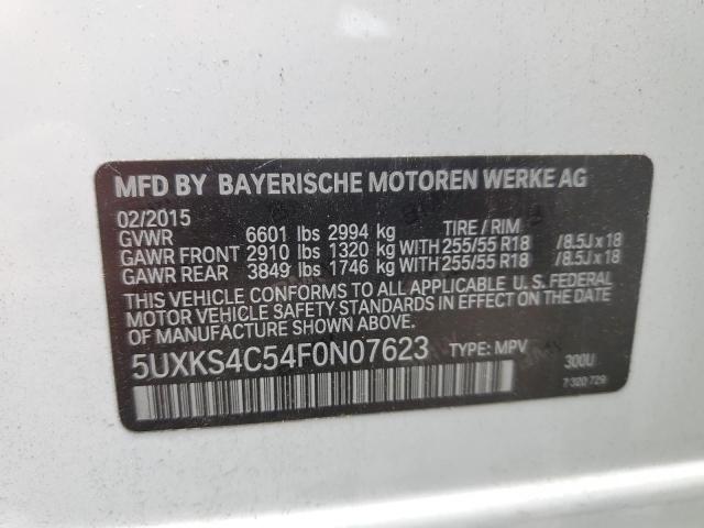 5UXKS4C54F0N07623 - 2015 BMW X5 XDRIVE35D WHITE photo 13