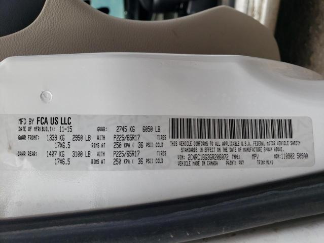 2C4RC1BG3GR206072 - 2016 CHRYSLER TOWN & COU TOURING 白色 照片 14