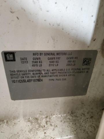 1G11C5SL4EF197624 - 2014 CHEVROLET MALIBU 1LT CREAM photo 12