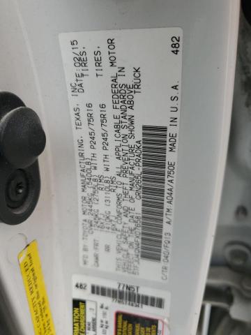 5TFJU4GN4FX076581 - 2015 TOYOTA TACOMA DOUBLE CAB PRERUNNER WHITE photo 12