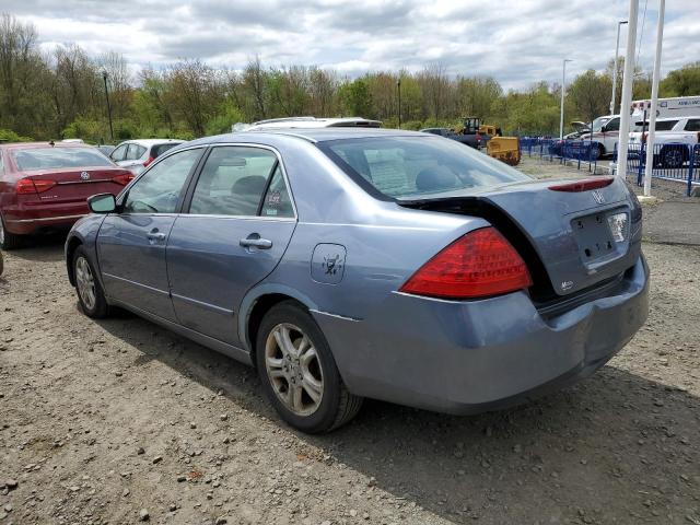 1HGCM56727A071726 - 2007 HONDA ACCORD EX BLUE photo 2