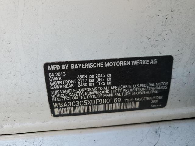 WBA3C3C5XDF980169 - 2013 BMW 320 I XDRIVE WHITE photo 12