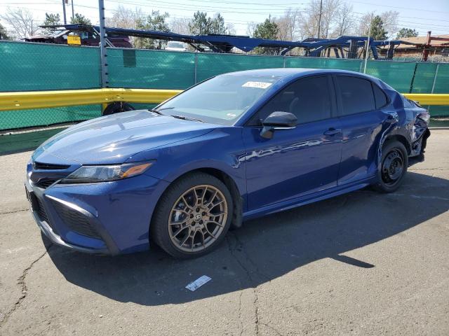 4T1G11BK7RU125840 - 2024 TOYOTA CAMRY SE NIGHT SHADE BLUE photo 1
